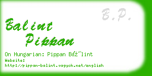 balint pippan business card